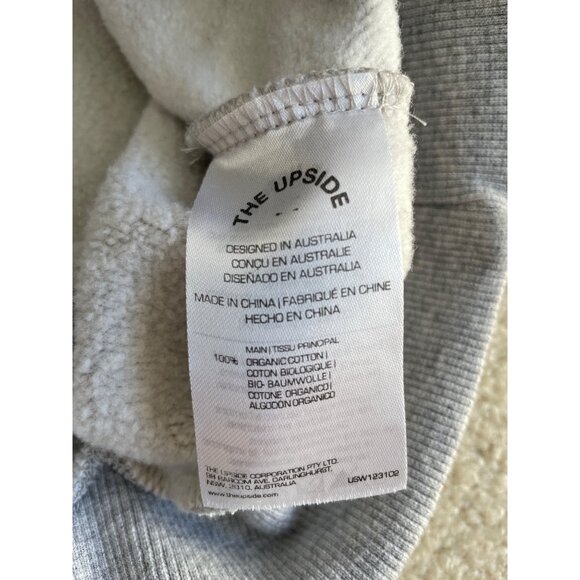 The Upside Alba Short Sleeve Sweatshirt Women's Medium Spell out Organic Cotton - Picture 6 of 7